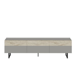 Hanah Home Soporte de TV Gris y Travertino